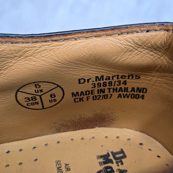 Dr. Martens Black and White Brogue Flats - Picture 8 of 10